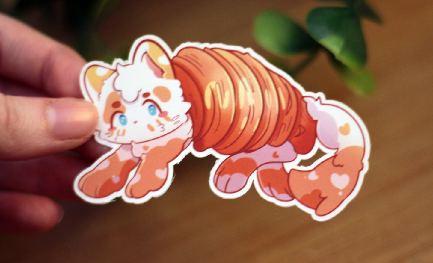 Crossiant Cat Sticker - Cute Original Design