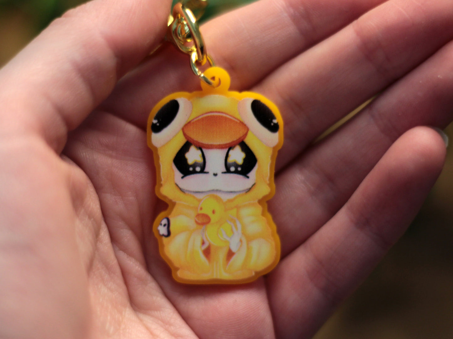 Frankie and Milo Keychains - Yellow Acrylic Keychains.