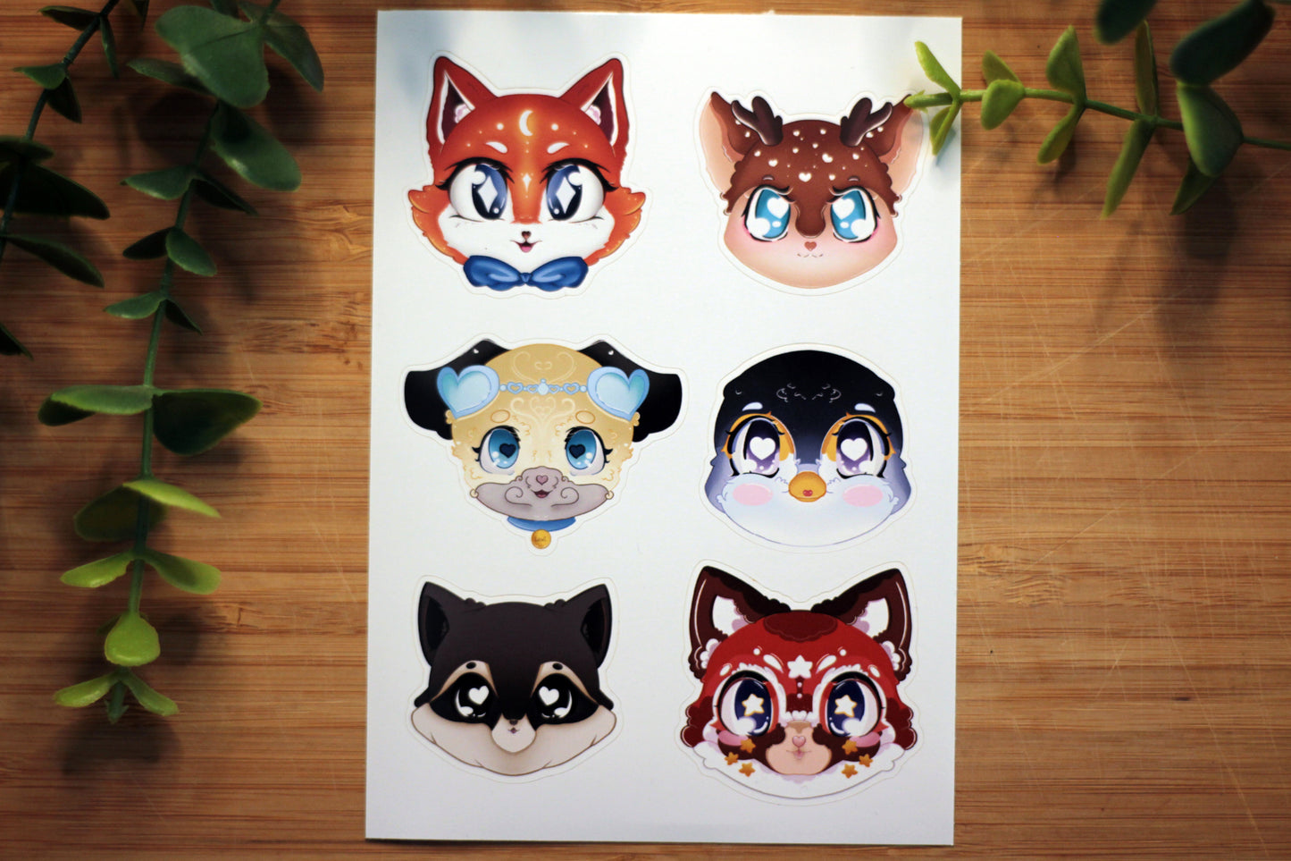 Friendly Faces - Animal Sticker Sheet