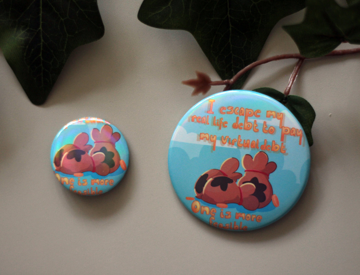 ANIMAL CROSSING INSPIRED BADGE - FANART 32MM / 58MM