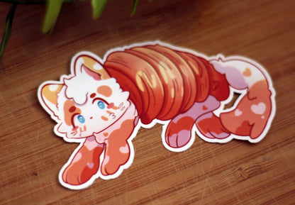 Crossiant Cat Sticker - Cute Original Design