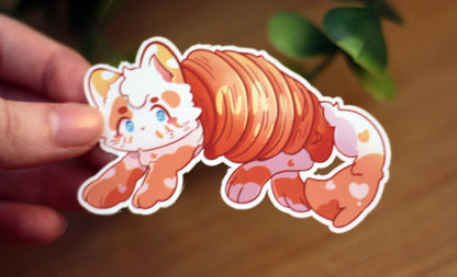 Crossiant Cat Sticker - Cute Original Design