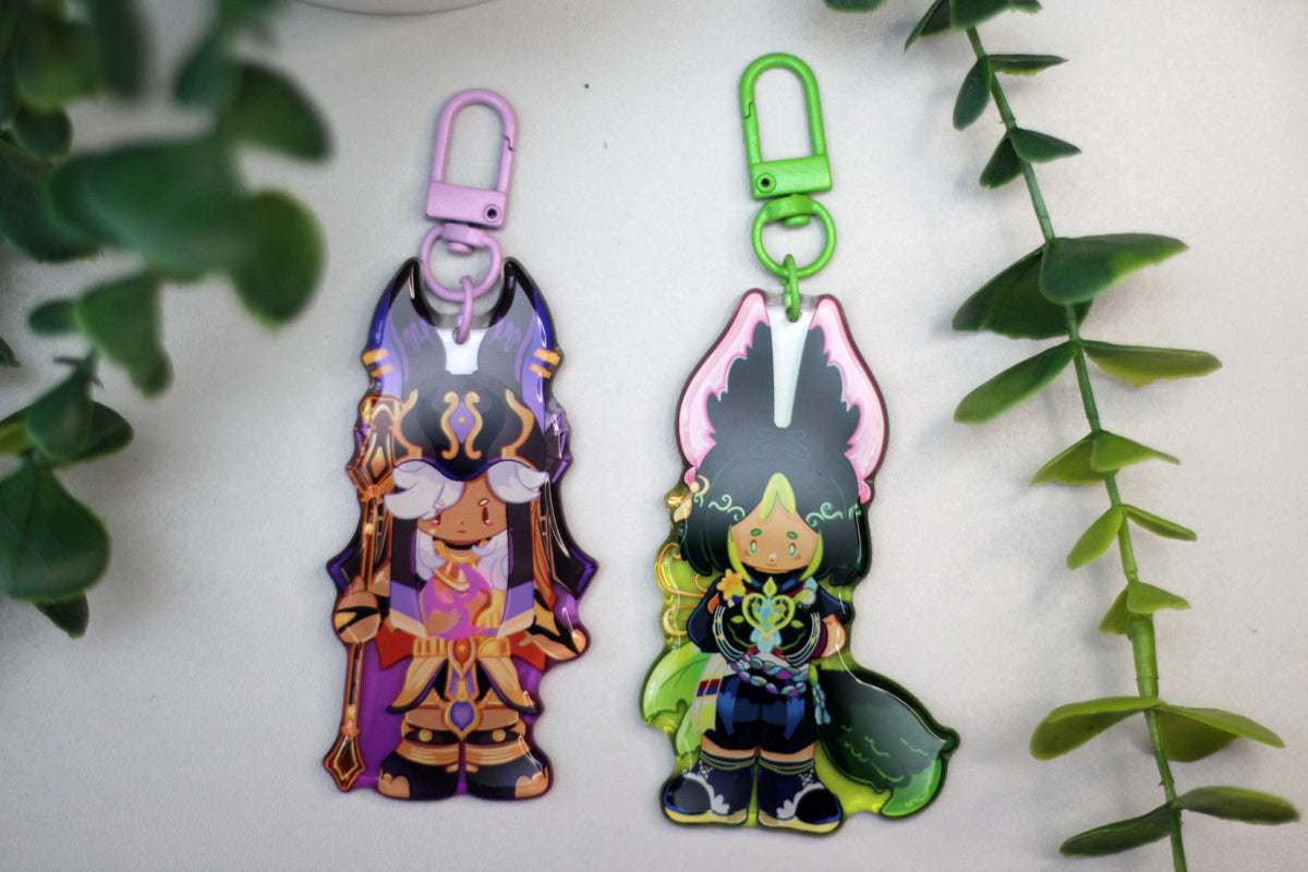 4ggervate Keychains - Cyno, Tighnari, Alhaitham and Kaveh FANMADE