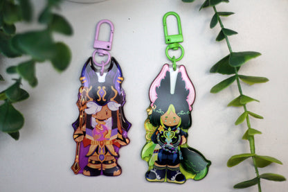 4ggervate Keychains - Cyno, Tighnari, Alhaitham and Kaveh FANMADE