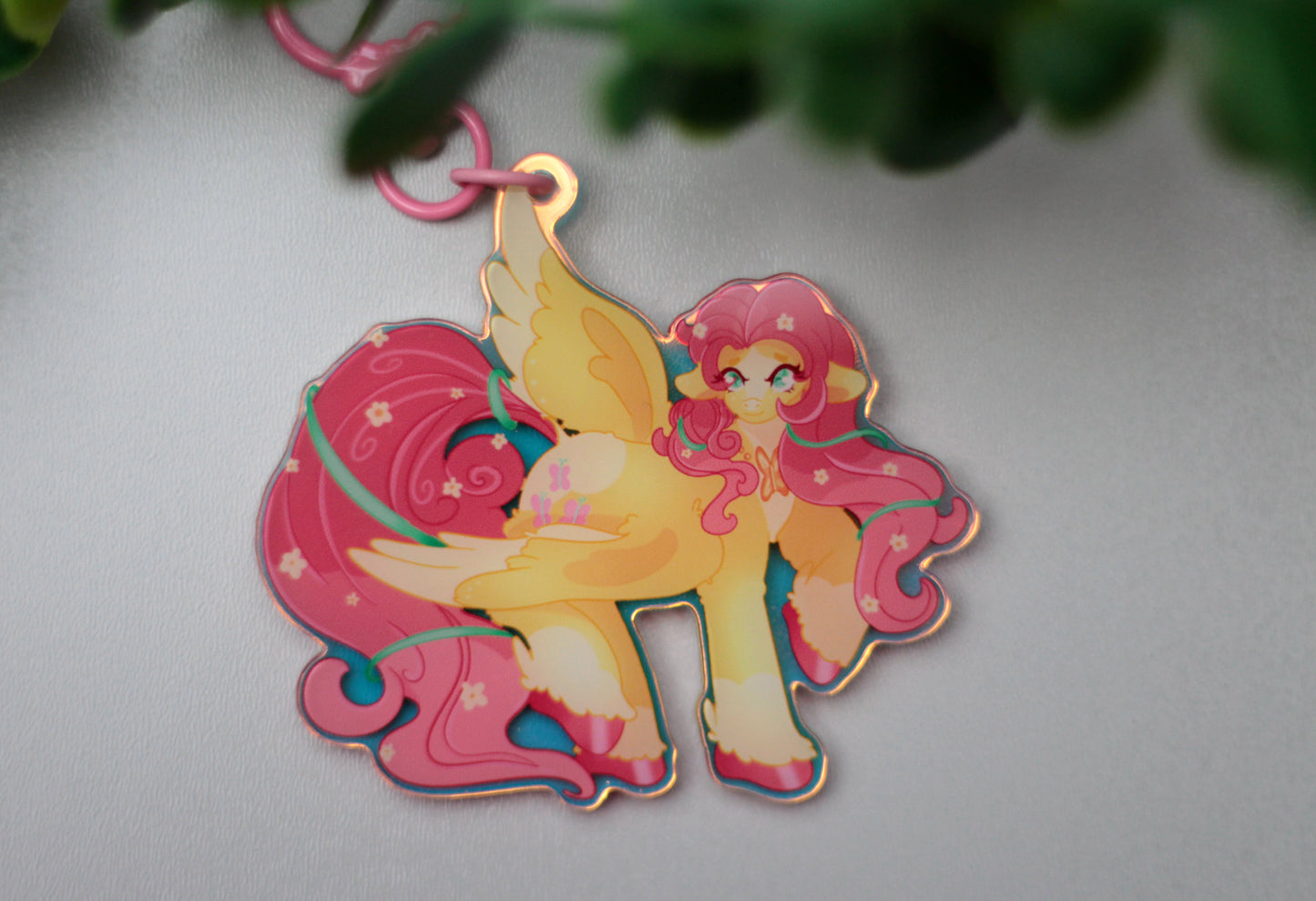 Fluttershy Keychain - MLP inspired Keychain
