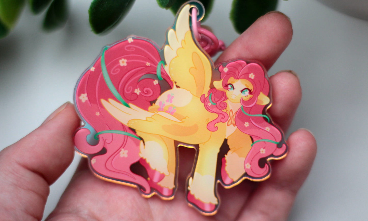 Fluttershy Keychain - MLP inspired Keychain
