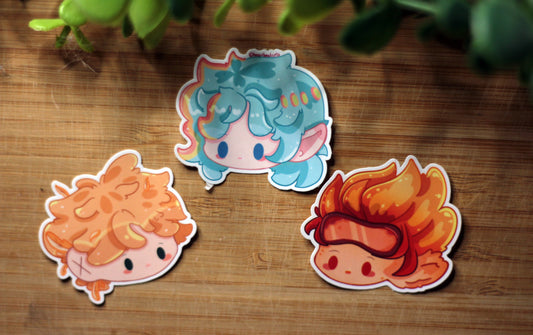 Scott, Jimmy and Tango Stickers - Hermitcraft / Life Series (FANART)