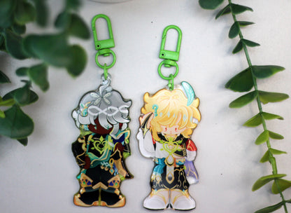 4ggervate Keychains - Cyno, Tighnari, Alhaitham and Kaveh FANMADE