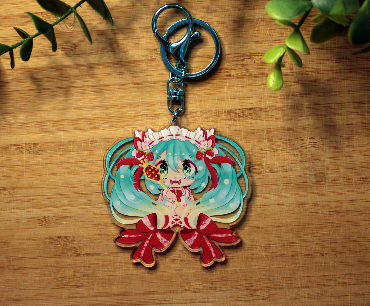 Strawberry Miku - Hatsune Miku Keychain (FAN-MADE)