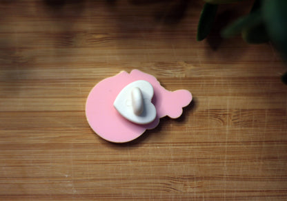 Mars Bunny Pastel Acrylic Badge
