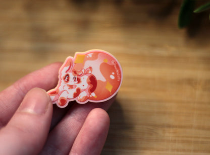 Mars Bunny Pastel Acrylic Badge