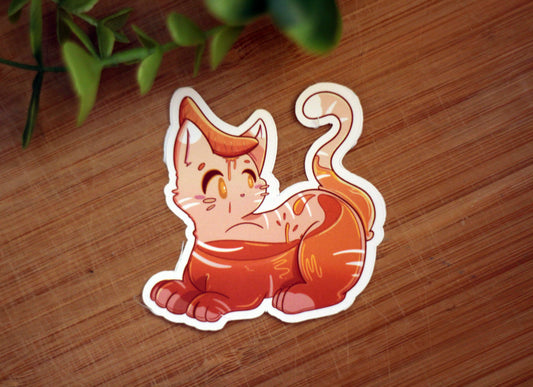 Orange Juice Cat - Original Sticker Design