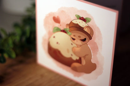 Pudding Bear Christmas Card 2025