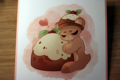 Pudding Bear Christmas Card 2025