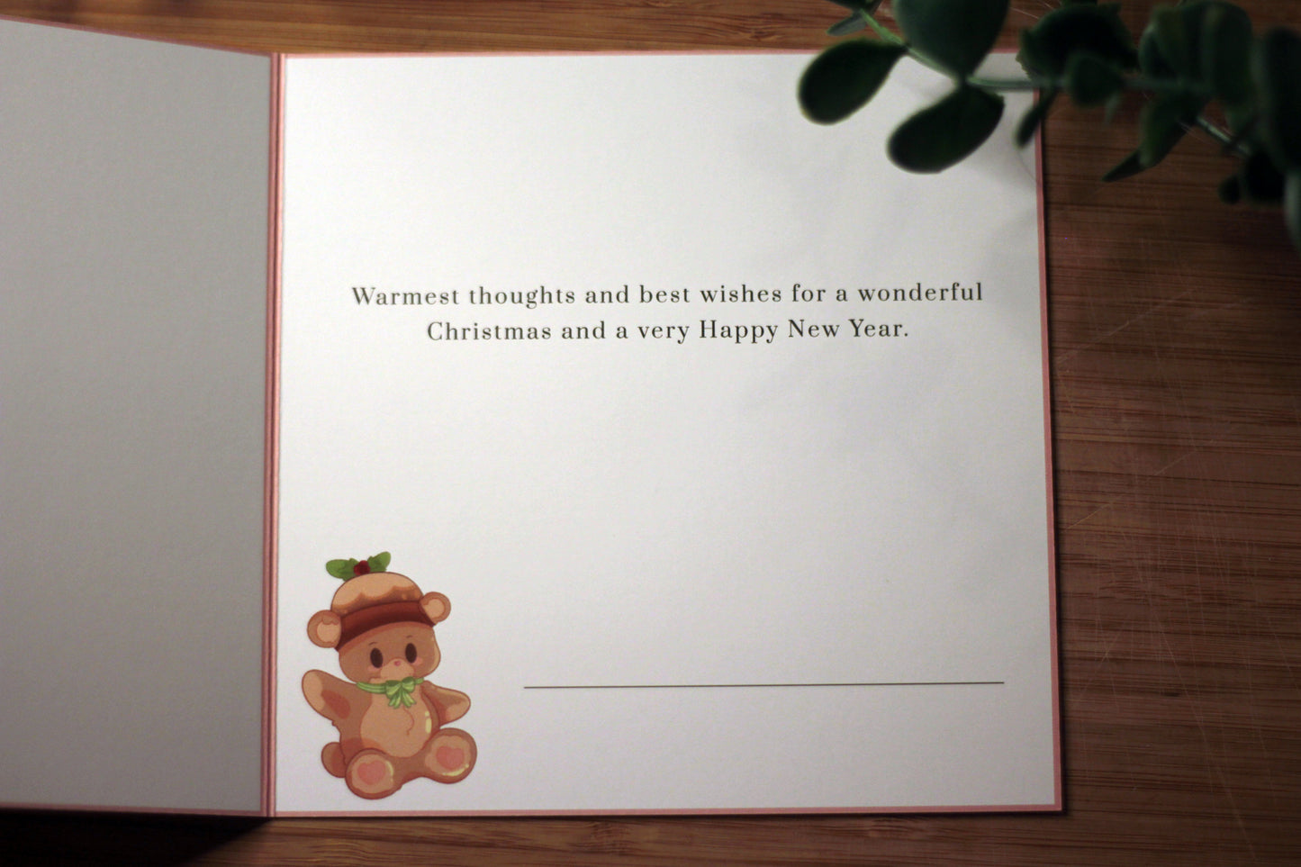 Pudding Bear Christmas Card 2025