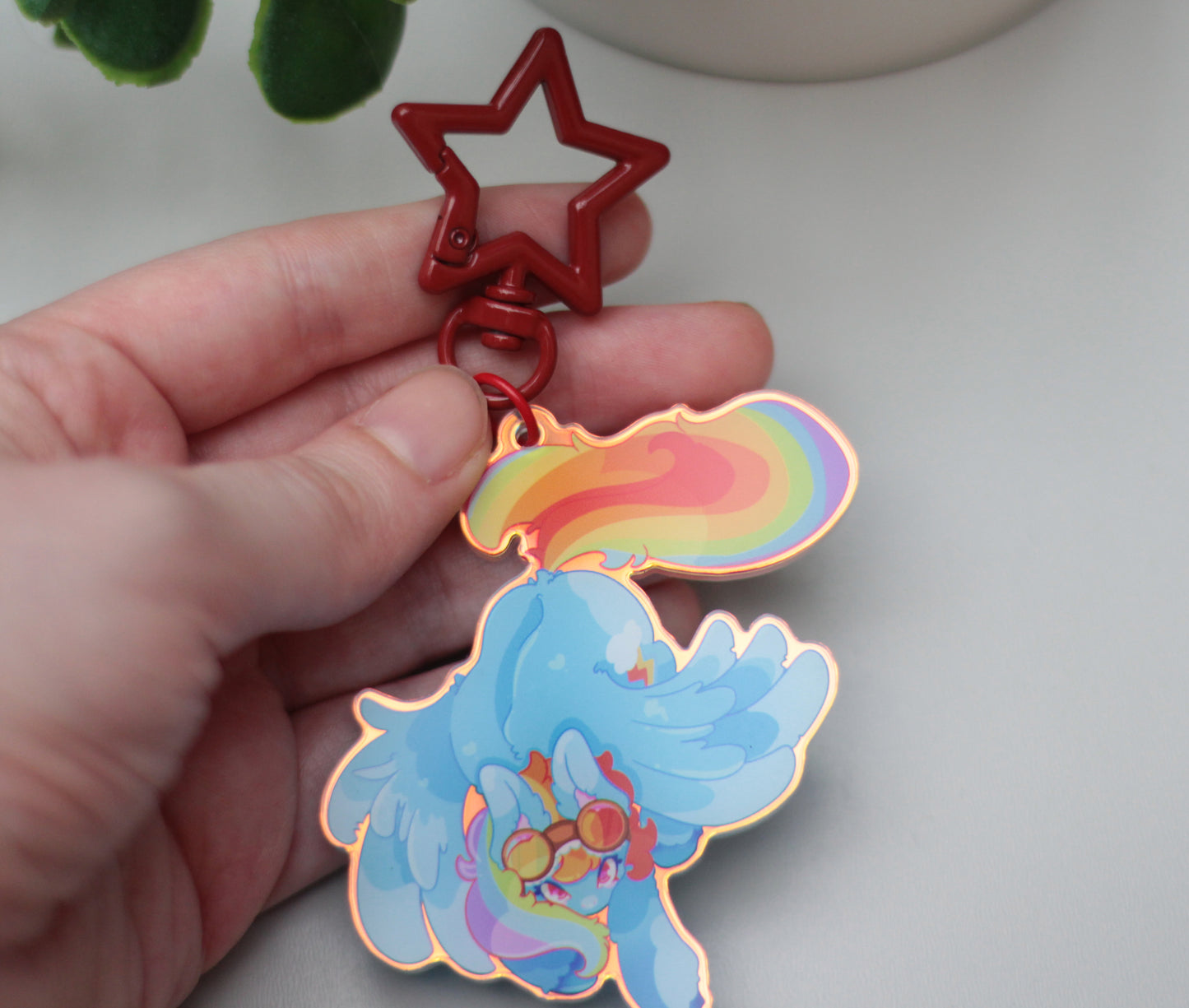 Rainbow Dash Keychain - MLP inspired Keychain