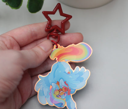 Rainbow Dash Keychain - MLP inspired Keychain
