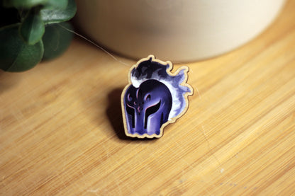 White Lily and Silent Salt Wooden Badges - CRK FANART