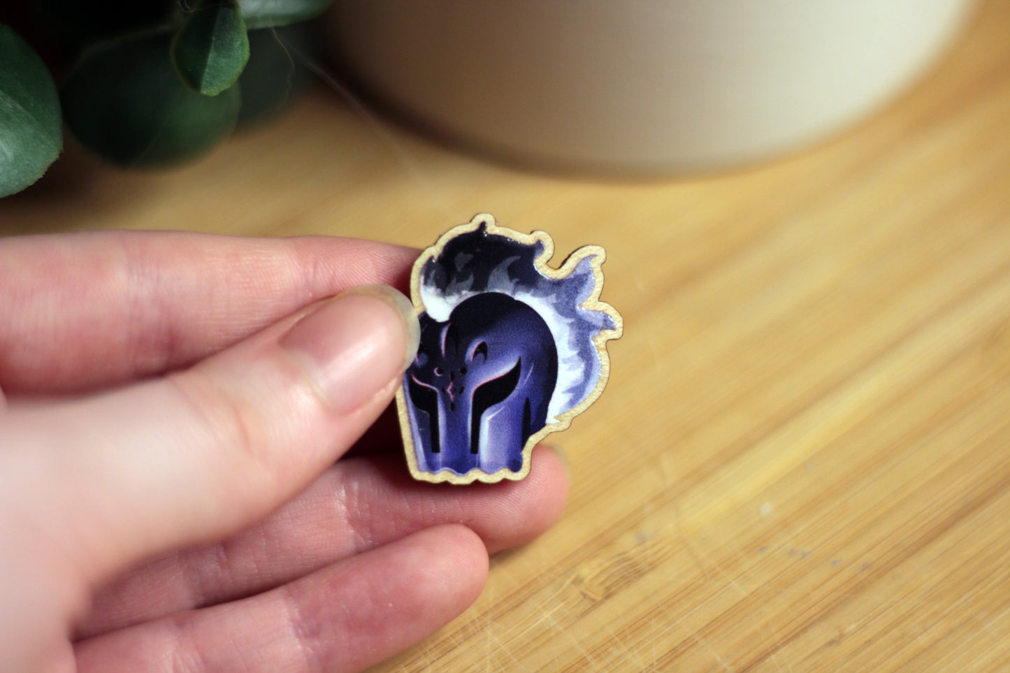 White Lily and Silent Salt Wooden Badges - CRK FANART