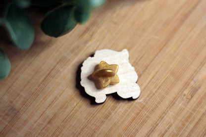 White Lily and Silent Salt Wooden Badges - CRK FANART